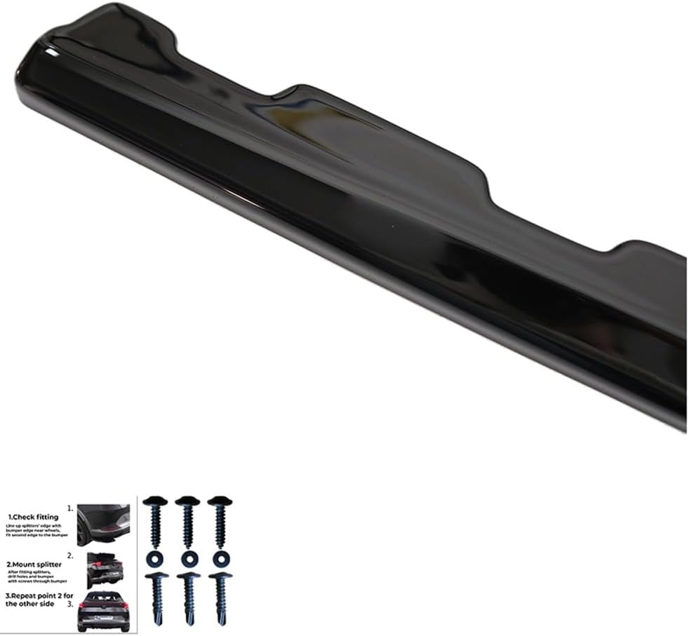 Oneway Rear Side Diffusors compatible with BMW 4-Series G26 M-Pack/M440i 2021- - Gloss black