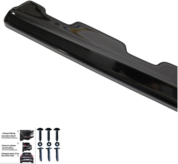 Oneway Rear Side Diffusors compatible with BMW 4-Series G26 M-Pack/M440i 2021- - Gloss black