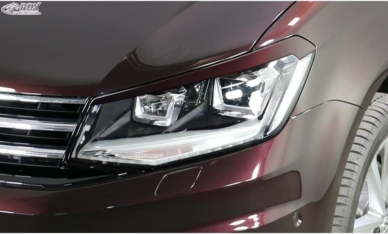 RDX Racedesign Head light spoilers compatible with Volkswagen Caddy IV 2015-2020 (ABS)