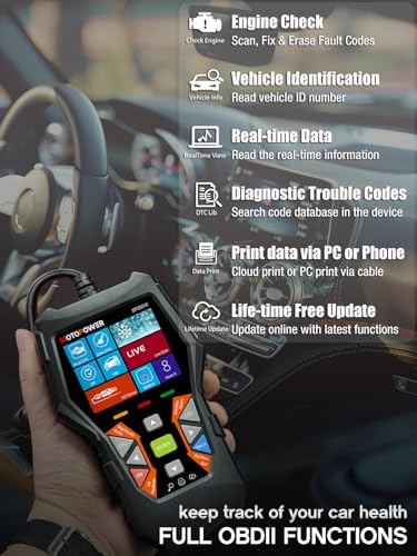 MOTOPOWER MP69040 Car OBD2 Scanner Check Engine Fault Code Reader Diagnostic Scan Tool, Black