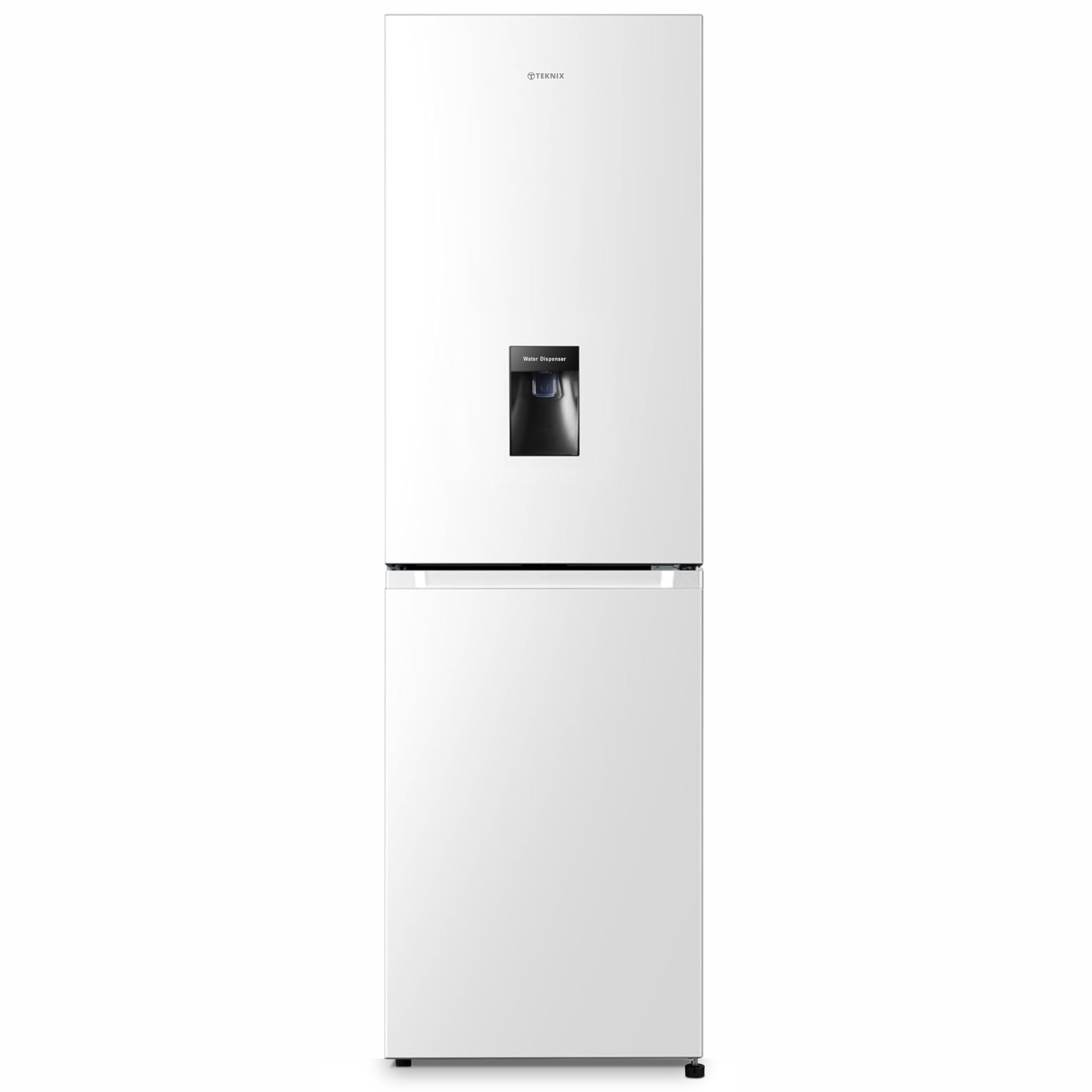 Teknix FFH1825WB 55cm Freestanding 50/50 Fridge Freezer - 256 Litre Capacity - Total No Frost - Non-plumbed Water Dispenser - Black, H182.5 x W55 x D56.2 (cm)