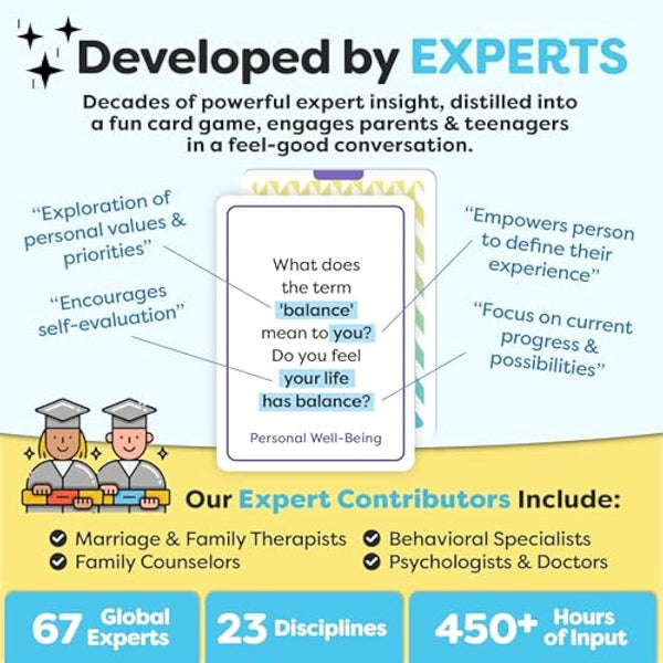 200 Teens Conversation Cards - Connecting Parents with their Teenagers - Reduce Screentime with Fun & Deep Conversation - Avoid Conflict, Improve Communication & Learn More About Your Teen Boy or Girl