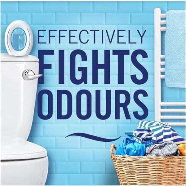 Febreze Bathroom Air Freshener, Odour Fighter, Cotton Fresh, 8 Items, Bathrooms Freshener & Odour Eliminator