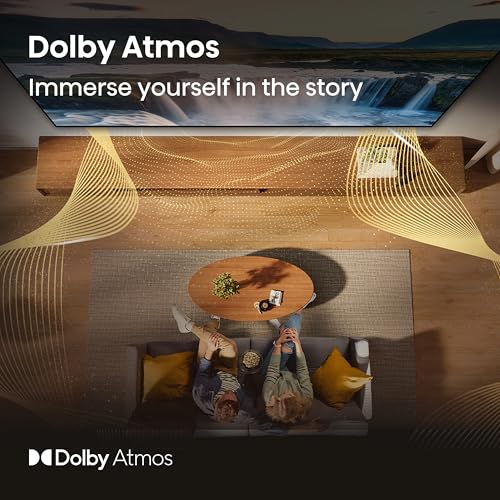 Hisense 55 Inch 4K QLED Smart TV 55E77NQTUK - Quantum Dot Colour, 4K AI Processor, Dolby Vision Atmos, Smooth Motion, Sports Mode, Vidaa OS with Freely, Youtube, Netflix and Disney+ (2024 Model)