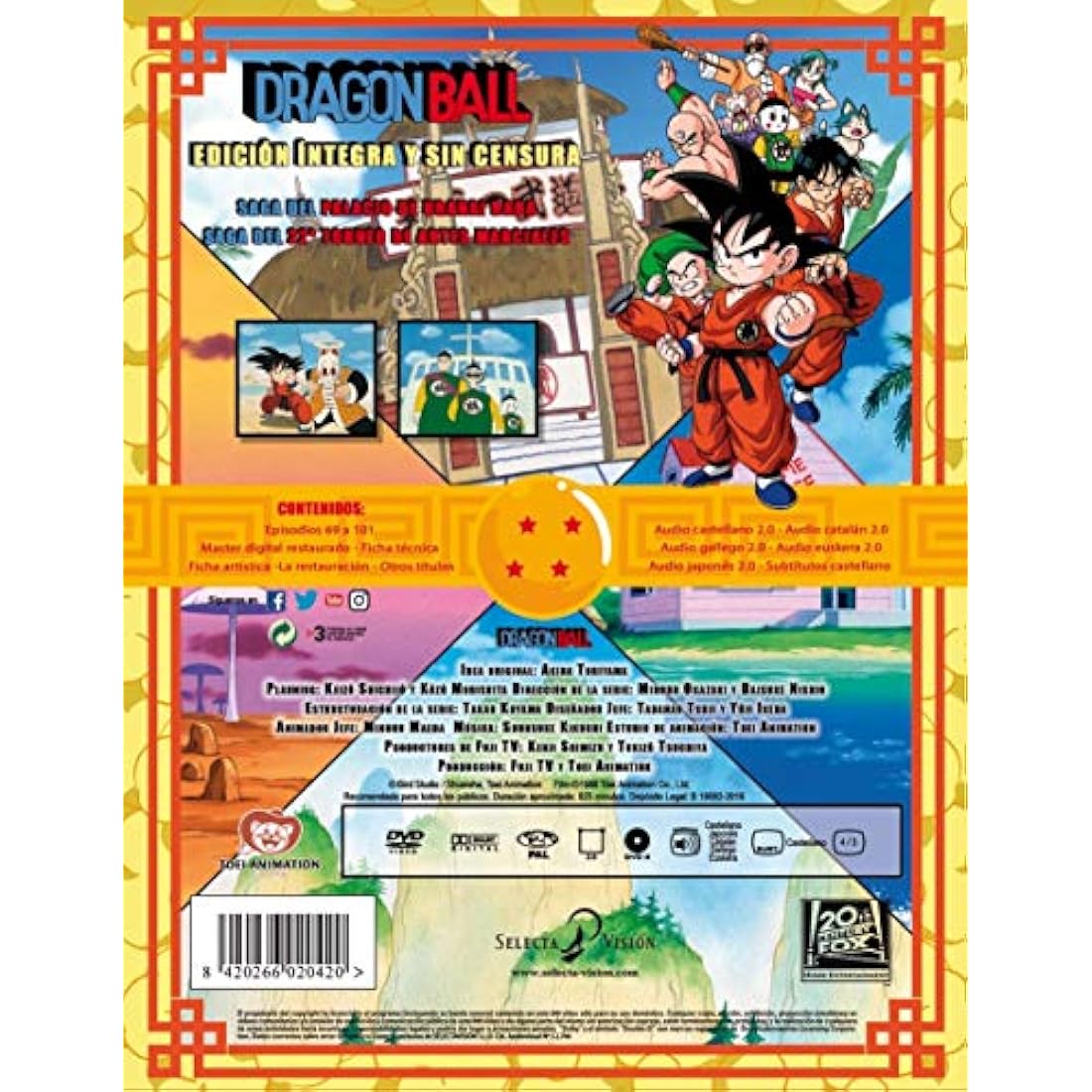 Dragon Ball Sagas completas Box 2 ep. 69 a 108 - DVD
