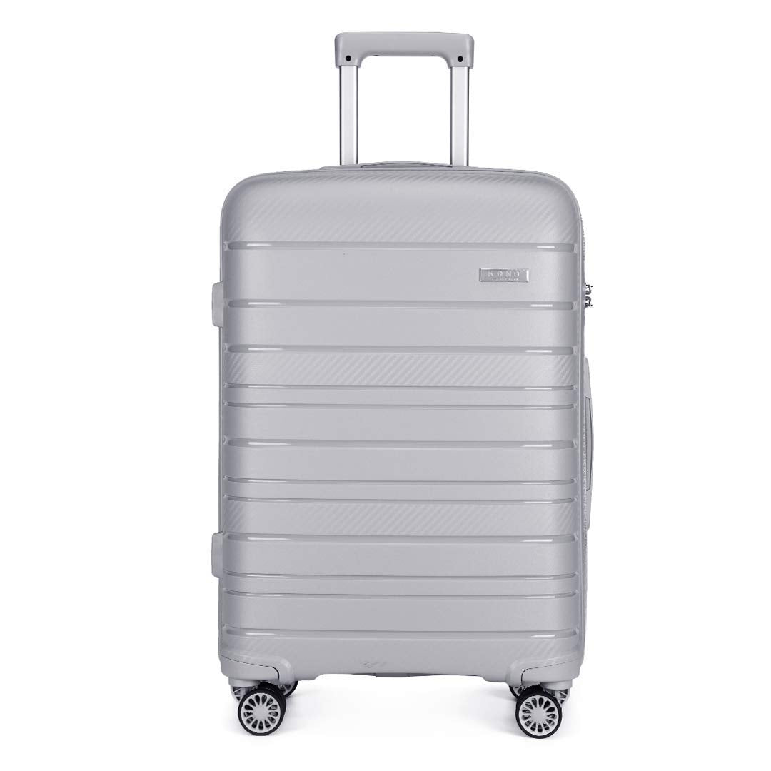 Kono Lightweight Suitcase Hand Luggage Polypropylene Hard Shell Travel Trolley