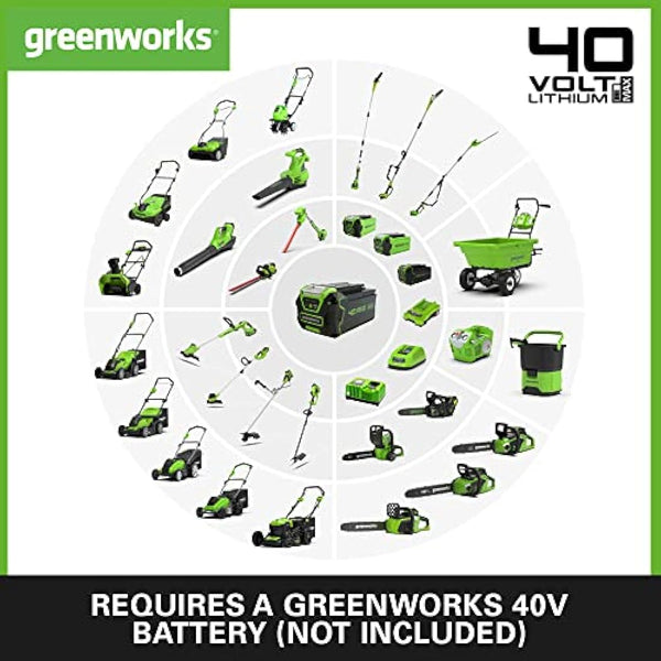 Greenworks 40V Cordless Leaf Blower with Cruise Control, Lightweight Axial Leaf Blower 177km/h 11.05m3/min, 2Ah Battery & Charger, Electric Leaf Blower Cordless Garden Blower, 3 Year Guarantee G40ABK2