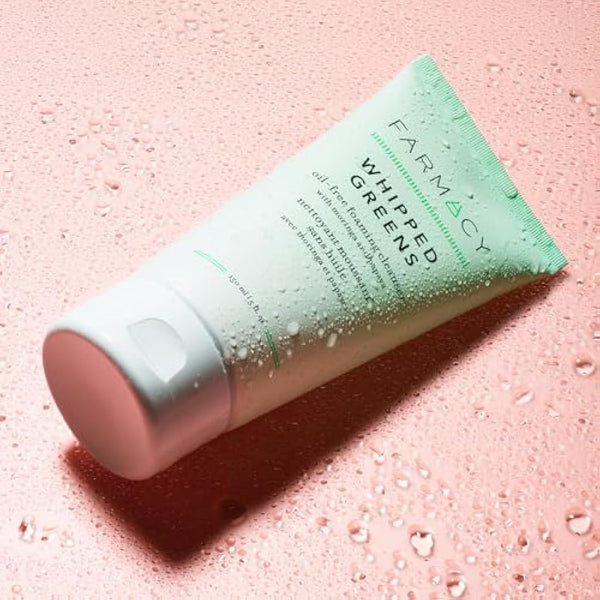 Farmacy Whipped Greens Face Wash - Oil Free Foaming Facial Cleanser for Combination and Oily Skin (150ml)
