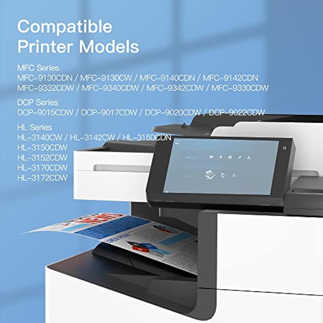 GPC Image Toner Cartridges Replacement for Brother TN241 TN245 Compatible with 9015CDW 9020CDW 9022CDW 3140CW 3142CW 3150CDN 3150CDW 3170CDW 9130CDN 9140CDN 9330CDW (Black Cyan Magenta Yellow, 4-Pack)