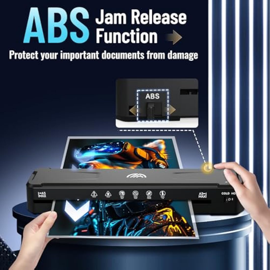 A3 Laminator Machine with 30 Laminating Sheets, Fast Warm-Up No Jam Laminator, 11x17 Cold & Thermal Laminating Machine for Home School Office