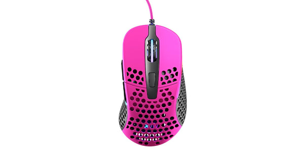 Xtrfy M4 RGB, Ultra-Light Wired Gaming Mouse, Ergonomic Design for Right-Handers, Pixart 3389 Sensor, Adjustable RGB Lighting, Pink Edition