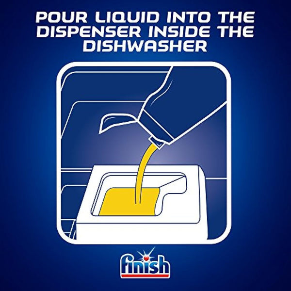 Finish Dishwasher Fast Dissolving Gel All in 1 Max Lemon, 700 ml, Pack of 5 (Total 140 washes)
