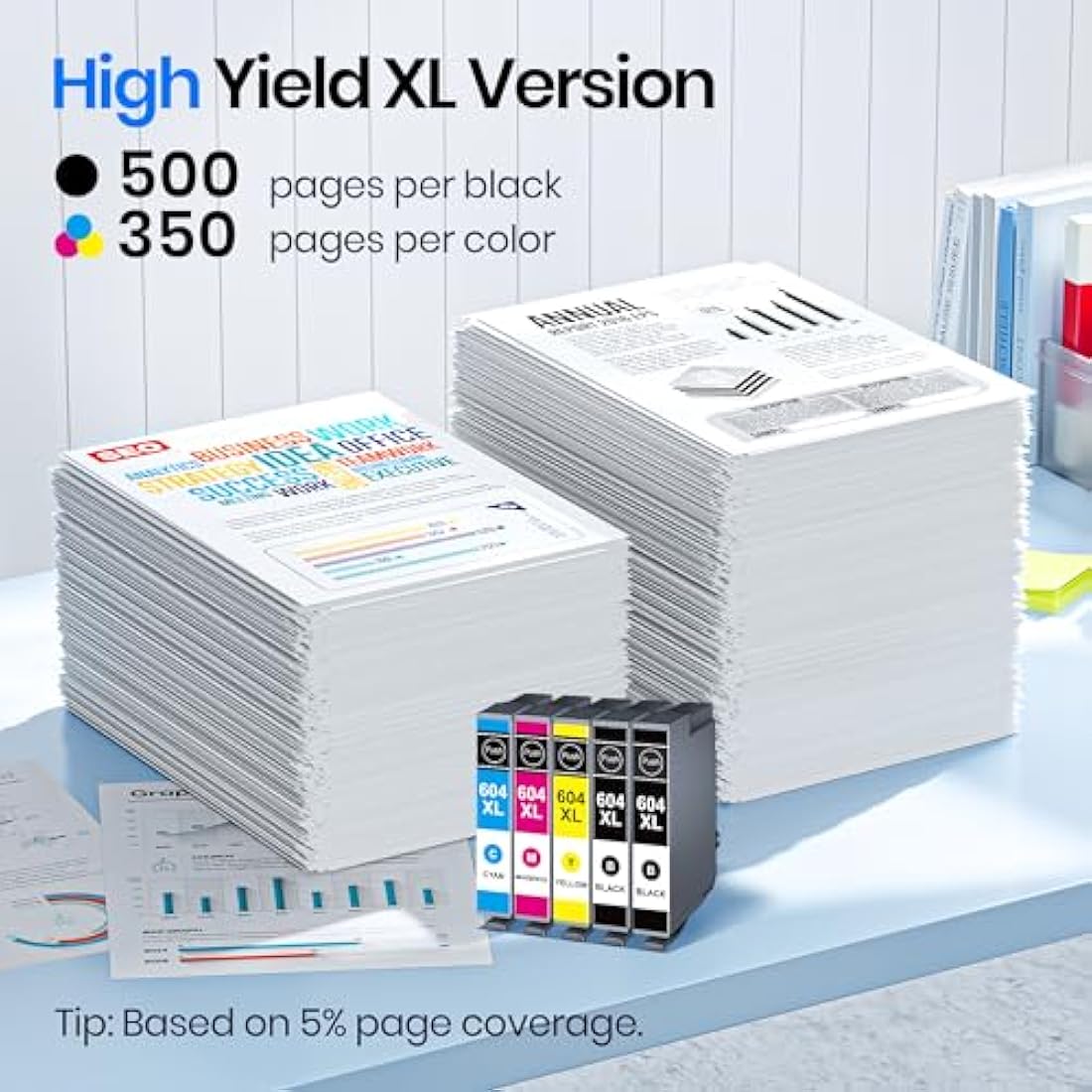 Gureef 604XL Ink Cartridges for Epson 604 604xl Multipack for Epson XP2200 Ink Cartridges Compatible with XP 3200 XP 4200 XP-4205 XP 2200 XP-2205 WF-2935 (10 Pack)