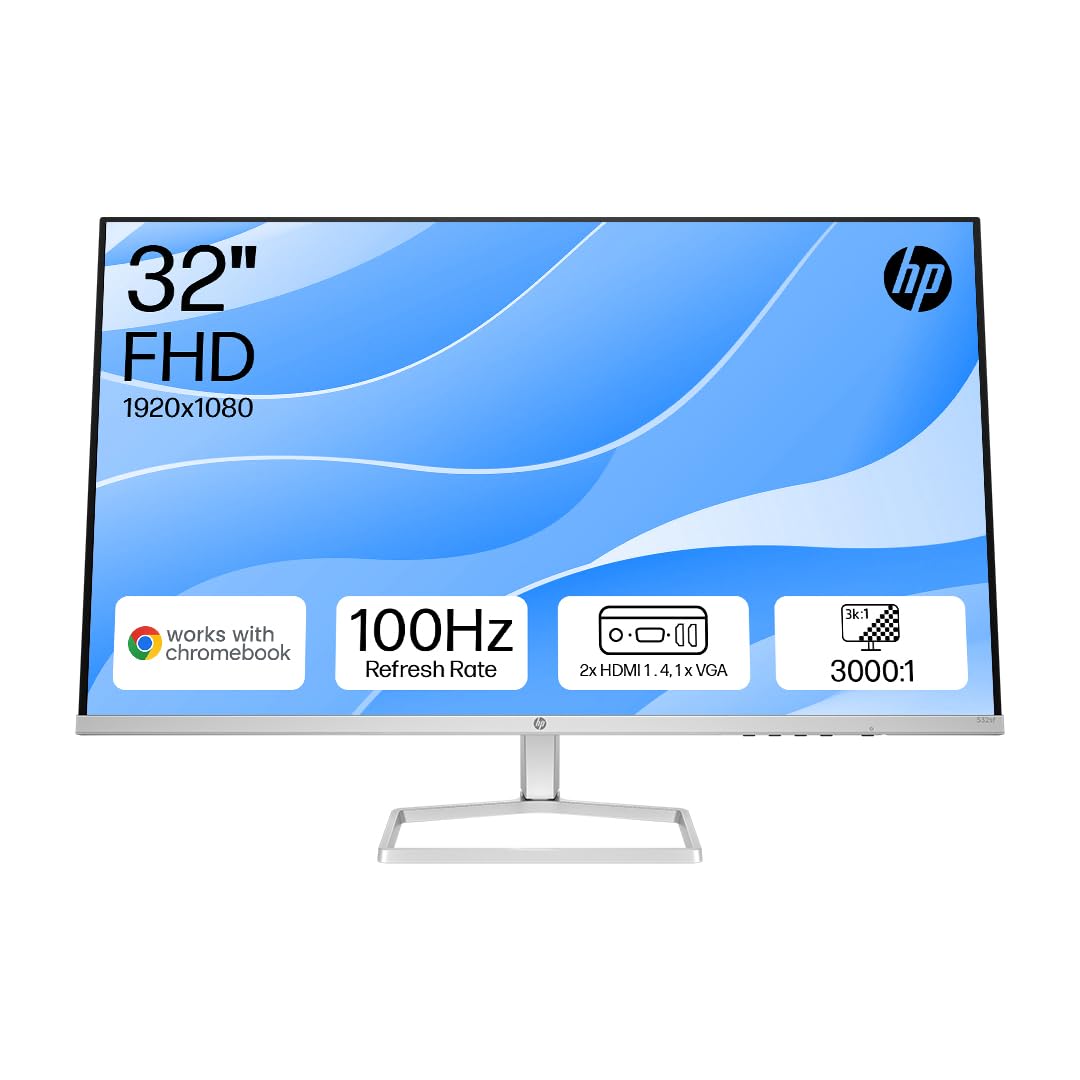 HP Series 5 27" FHD Height Adjust Monitor (527sh) - 100Hz Refresh Rate, 1500:1 AR, 99 percent sRGB Spectrum, 300 Nits Brightness - HDMI, VGA Ports - Ergonomically Adjustable - Responsibly Made