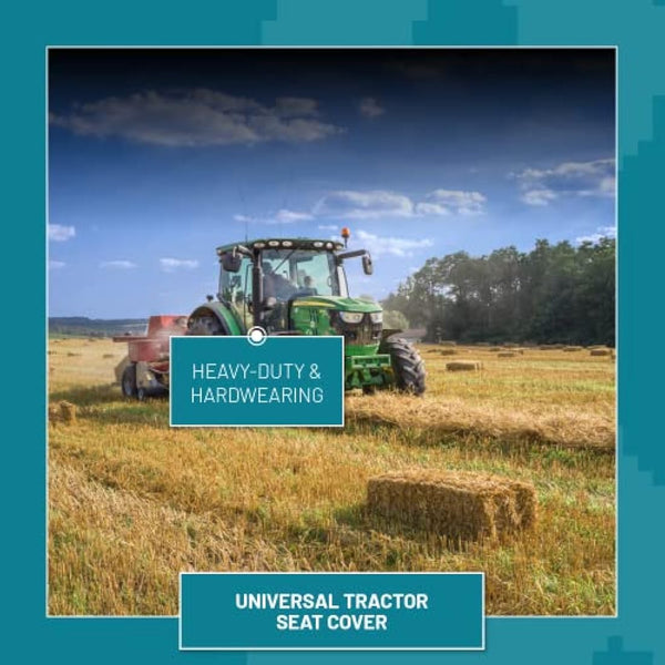 TOWN & COUNTRY COVERS | Universal Tractor Seat Cover, Plant Hire Seat Cover, Standard & Large Size, Heavy Duty, Fast & Easy To Fit, Waterproof, Armrest & Headrest Slots (Black, Standard)