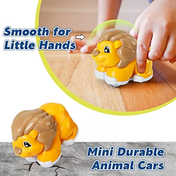 HahaGift Animal Car Toys for 1 Year Old Boys Gifts, Baby Boy Toys 12-18 Months Truck Toy, Pull Back Cars for 1 2 Year Old Girls, 1 Year Boy Birthday Gift for Childrens Toddler Toy 1-2 Years