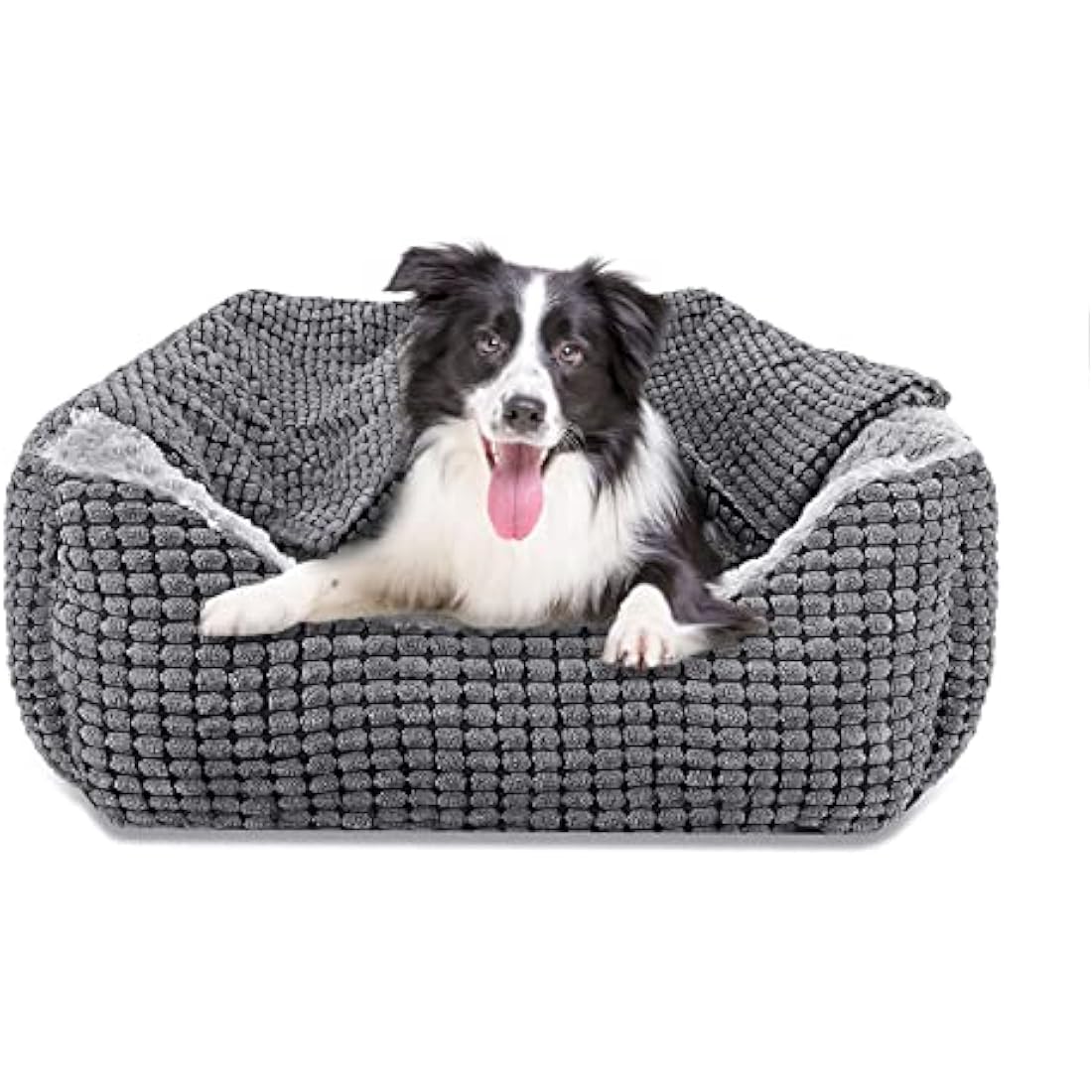JOEJOY Rectangle XL Dog Bed Warm Hooded Dog Bed, Luxury Super Soft Pet Cave Bed Washable, Fits Up To 20/30/40/60lbs Pets