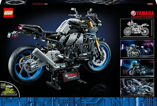 LEGO Technic Yamaha MT-10 SP Motorbike Mode Kit for Adults to Build, Authentic Motorcycle Replica Building Set with 4-Cylinder Engine, Functional Steering and AR App, Gift for Men & Women 42159