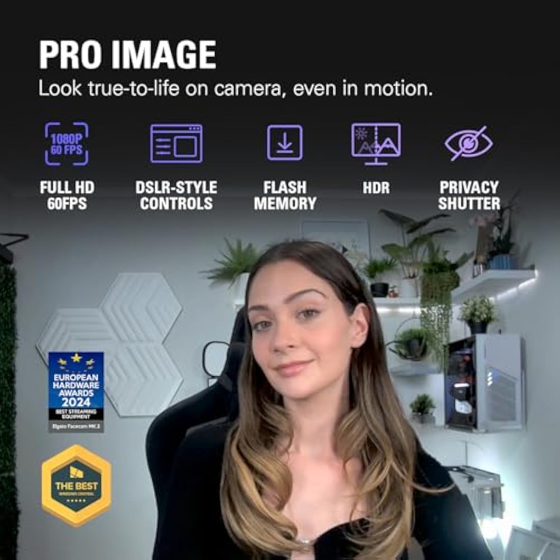 Elgato Facecam MK.2 – Premium Full HD Webcam for Streaming, Gaming, Video Calls, Recording, HDR Enabled, Sony Sensor, PTZ Control – works with OBS, Zoom, Teams, and more, for PC/Mac
