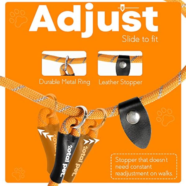 Total Pet Slip Lead For Dogs - Rope Anti Pull Dog & Puppy Training Lead with Neck Padding - 1.8 Metre, One Size Fits All, No Collar Required