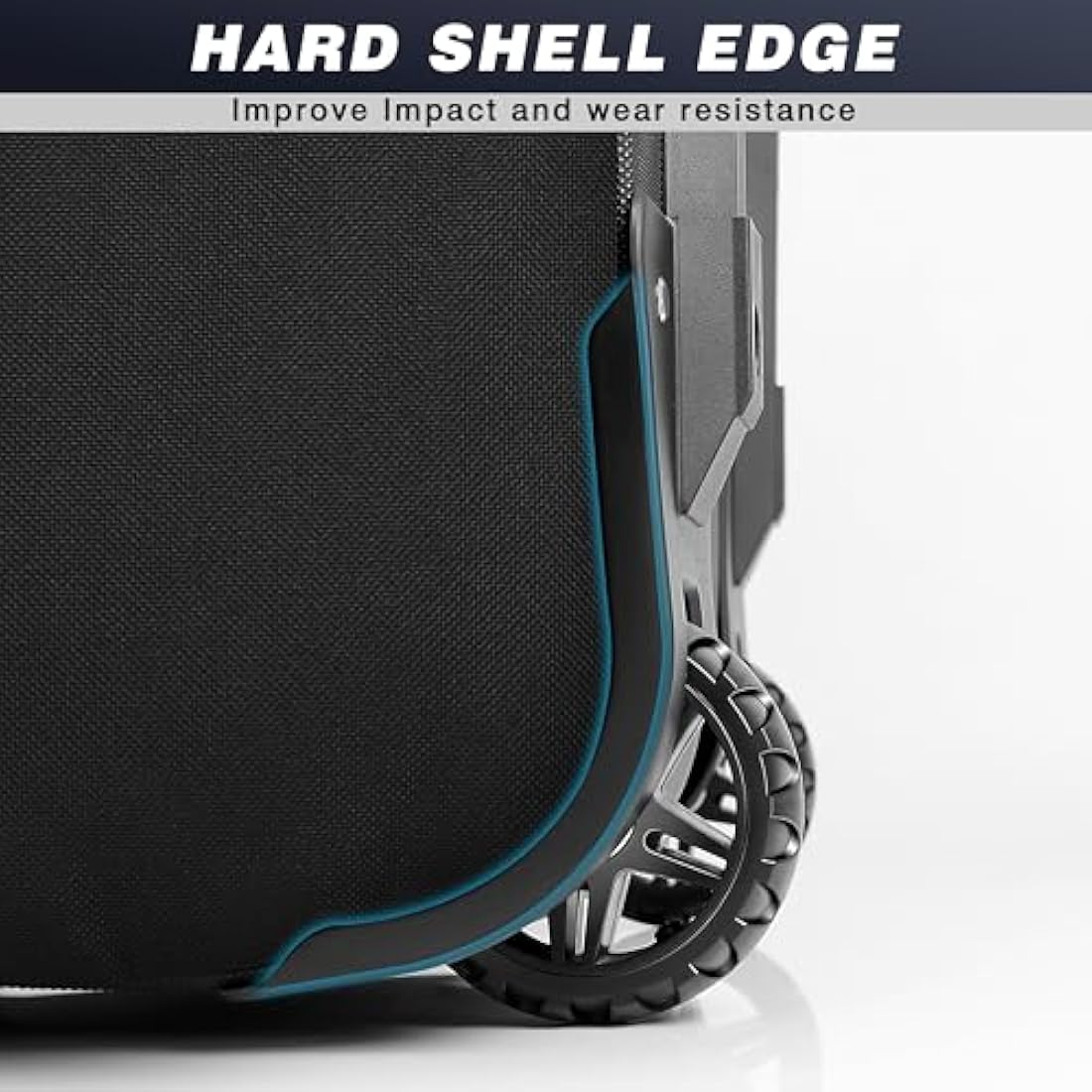 CHAMPKEY Golf Travel Bag Flight with Wheels | With Sturdy Plastic Hard Case Top | Premium Oxford Fabric Golf Bag - High Performance Bag Travel Case