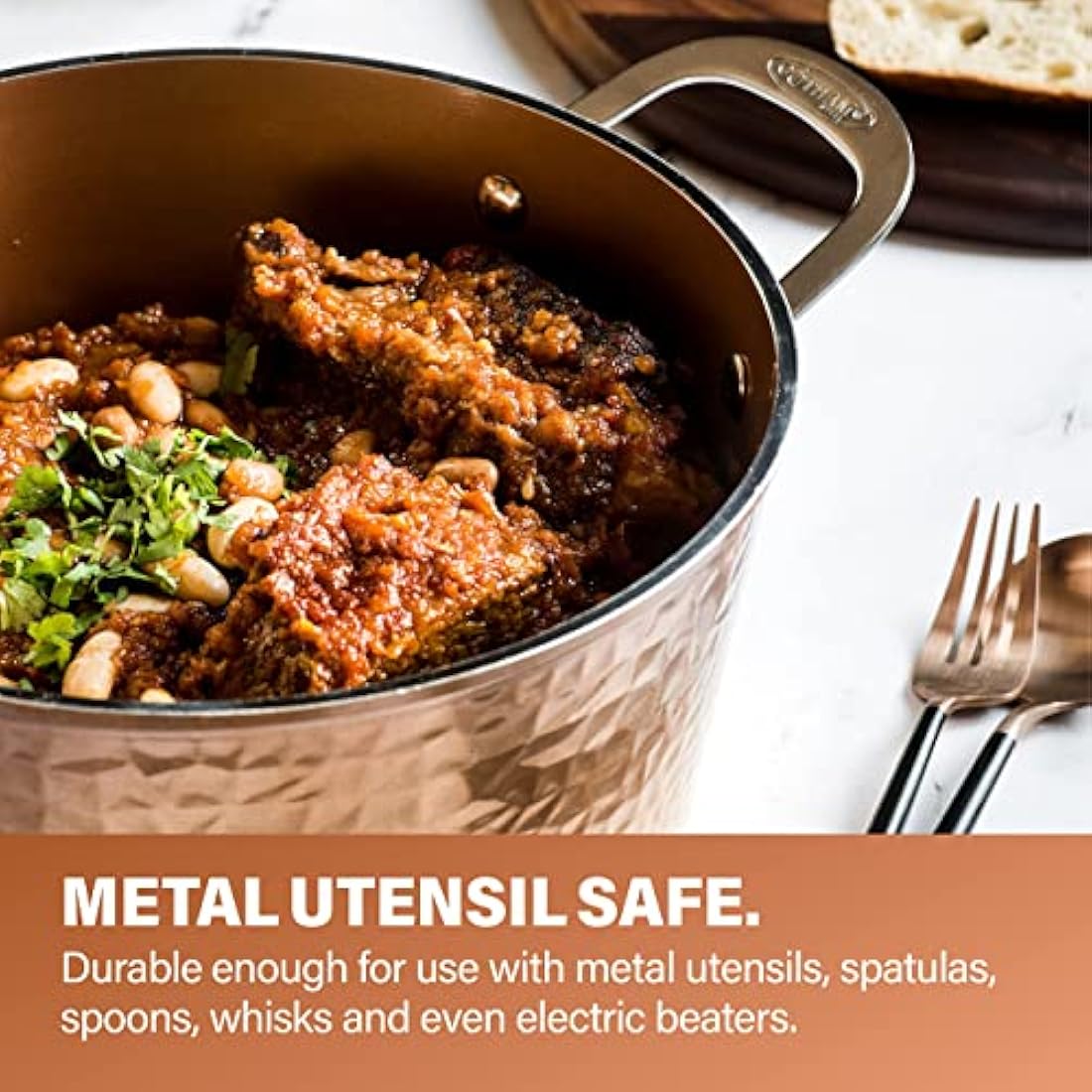 Gotham Steel Hammered Copper Collection – 20 Piece Premium Cookware and Bakeware Set with Nonstick Copper Coating, Includes Skillets, Stock Pots