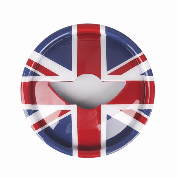 ABS Plastic Steering Wheel Decoration Trim Cover Sticker Shell for Mini Cooper F54 Clubman F55 Hardtop F56 Hatchback F57 Convertible F60 Countryman 2014~2020 (Union Jack Gray)