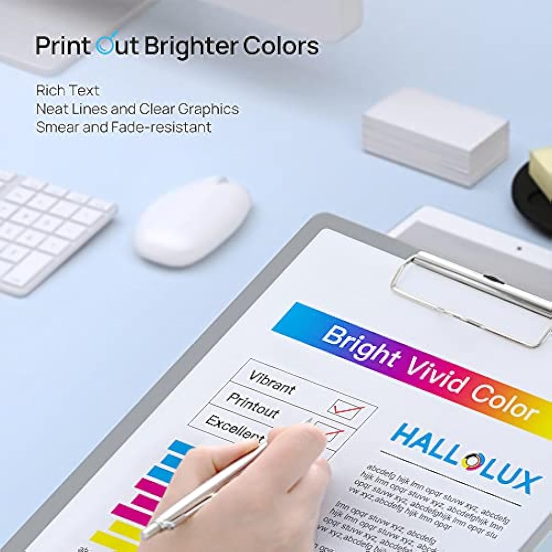 HALLOLUX 303XL High Yield Remanufactured Ink Cartridge Black and Tri-colour Combo Pack Replacement for HP 303 XL Compatible for Envy Photo 6220 6230 6232 6255 7120 7130 7134 7458 7830 Printer (2-Pack)