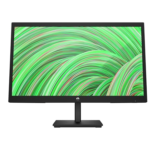 HP 24 Inch FHD Monitor | Full HD VA LCD Display | 75hz Refresh Rate | 250 Nits Brightness | 3000:1 Contrast Ratio | AMD FreeSync Technology | Adjustable Tilt | 1x HDMI 1.4, 1x VGA | Black | V24v G5