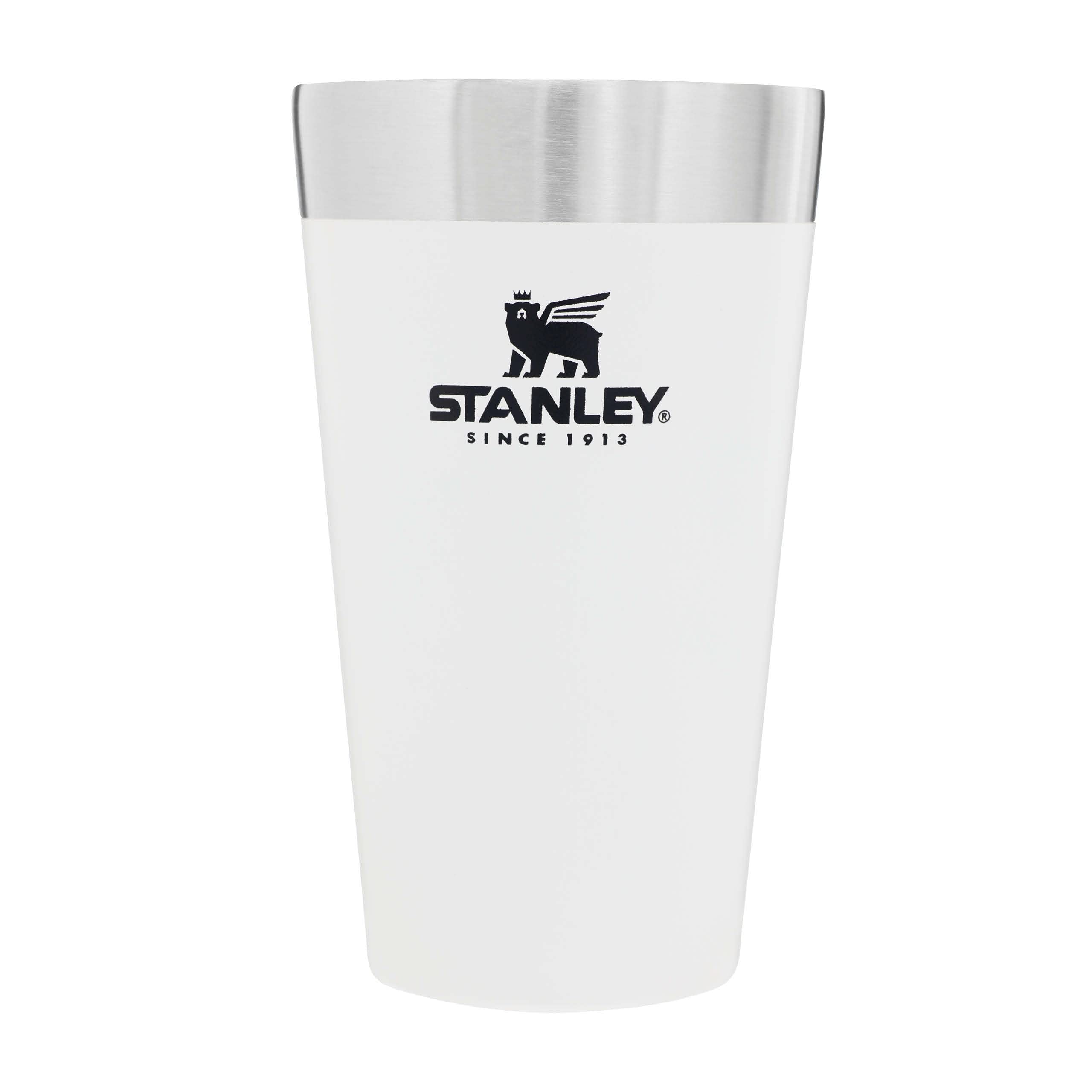 Stanley Adventure Stacking Beer Pint 0.47L - Travel Mug Keeps Drinks Cold For 4 Hours - Stainless Steel Thermal Cup - Stacks Infinitely - Double Wall Vacuum Insulation - Dishwasher Safe - Matte Black