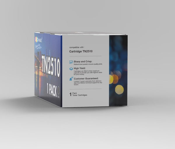 GPC Image TN2510XL TN2510 Toner Cartridge Compatible with Brother TN-2510XL, High Yield for Brother DCP-L2627DWE L2660DW; MFC-L2860DWE L2800DW L2860DW L2827DWXL L2827DW L2827DWE Printer, 1 x Black