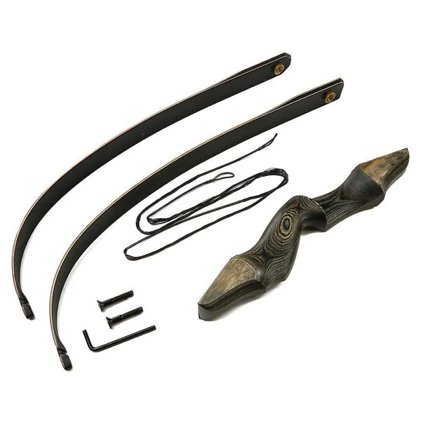 Huntingdoor 60 Inch Archery Takedown Recurve Bow RH Take down Traditional Longbow Handmade Wooden Hunting Bow for Right Hand Target Shooting Practice