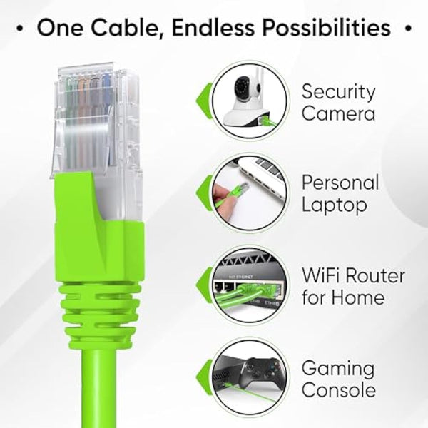 Mr. Tronic Bulk Cat 6 Ethernet Cable 100m, High Speed LAN Ethernet Network Cable, 100m Bulk Cat6 Internet 1 Gbps, 250 MHz, ADSL AWG24, UTP CCA (100 Meters, Green)