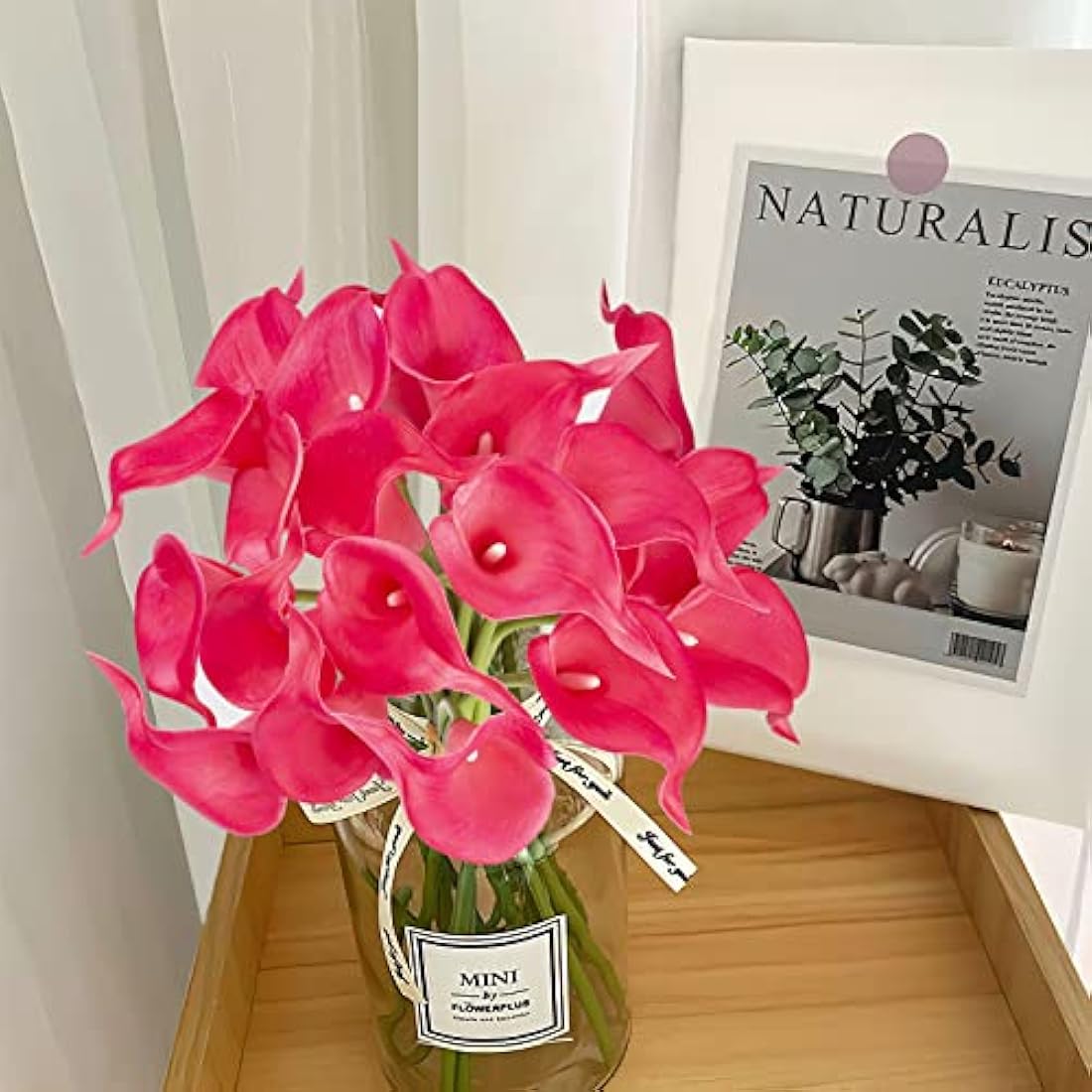 Katomi 10 stems of real touch artificial calla lilies ¡­ (Rosy red)