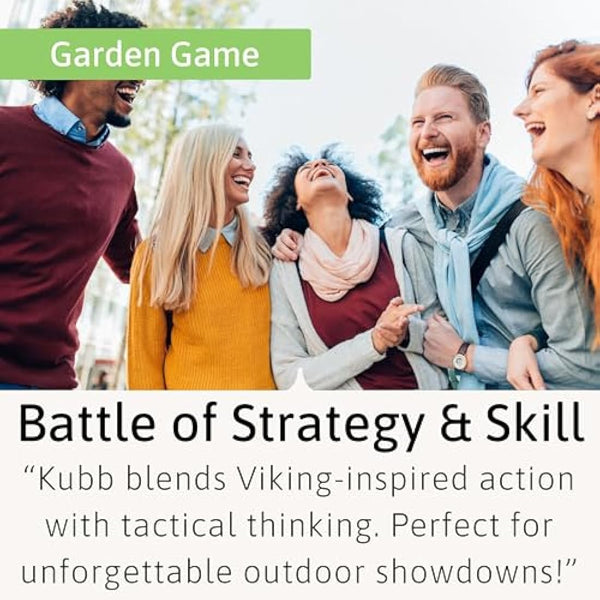 Jaques of London Kubb Outdoor Games | Garden Family Games for Kids and Adults | Kubb Game | Wooden Outdoor Games | Since 1795