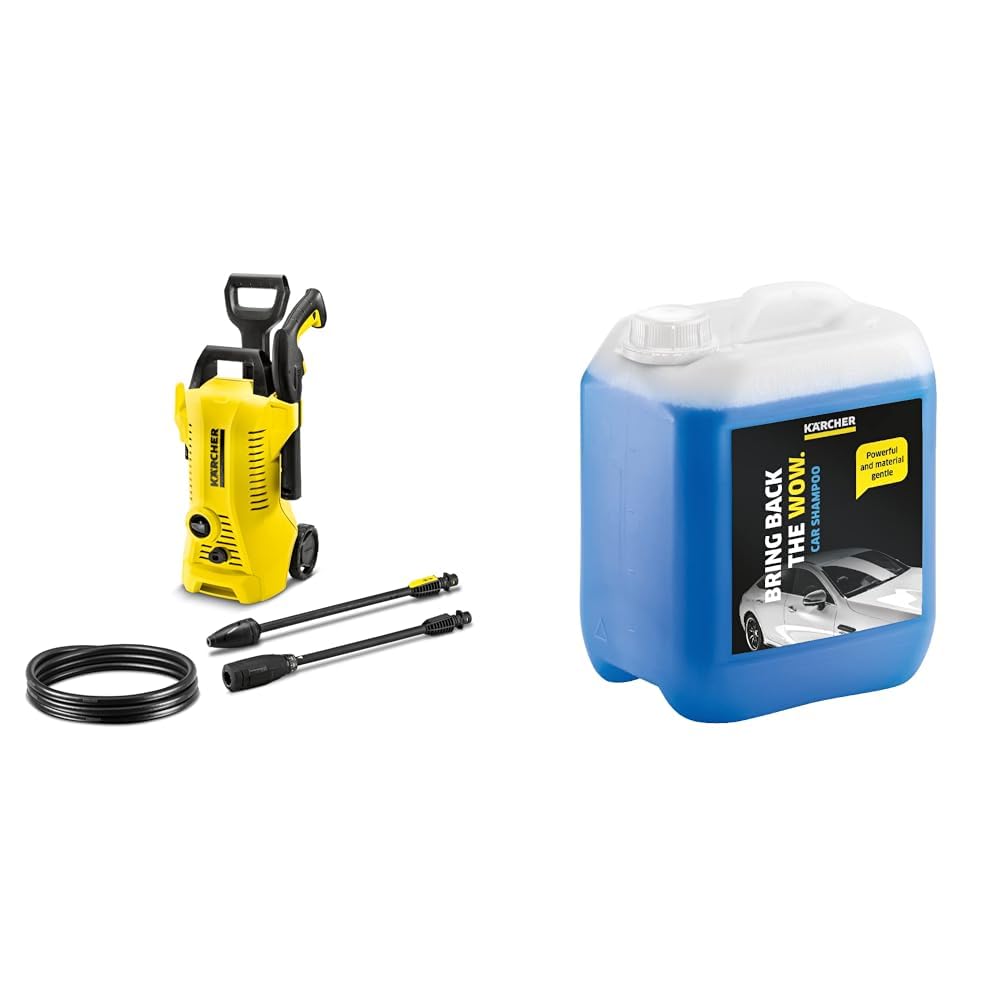 Kärcher K 2 Power Control Home pressure washer, pressure: max. 110 bar, flow rate: 360 l/h, area: 20 m²/h, water filter, weight: 4.0 kg, high-pressure gun, dirt blaster, spray lance, Home Kit