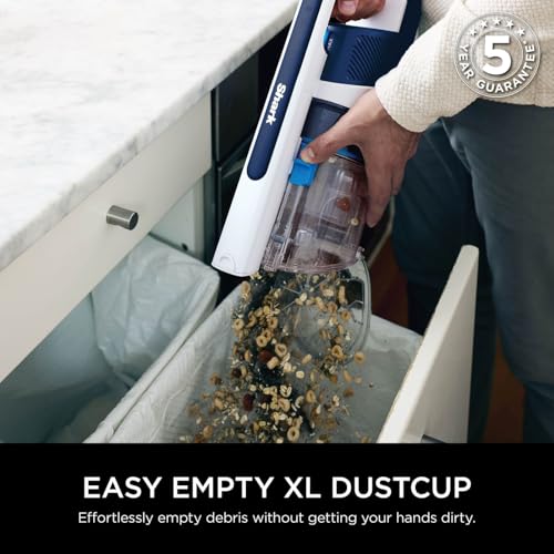 Shark PowerPro Cordless Vacuum Cleaner, Lightweight, Floor Detect Technology, Anti-Hair Wrap Technology, Anti-Allergen Complete Seal, Flexible, Handheld mode, Navy Metallic, IZ380UK