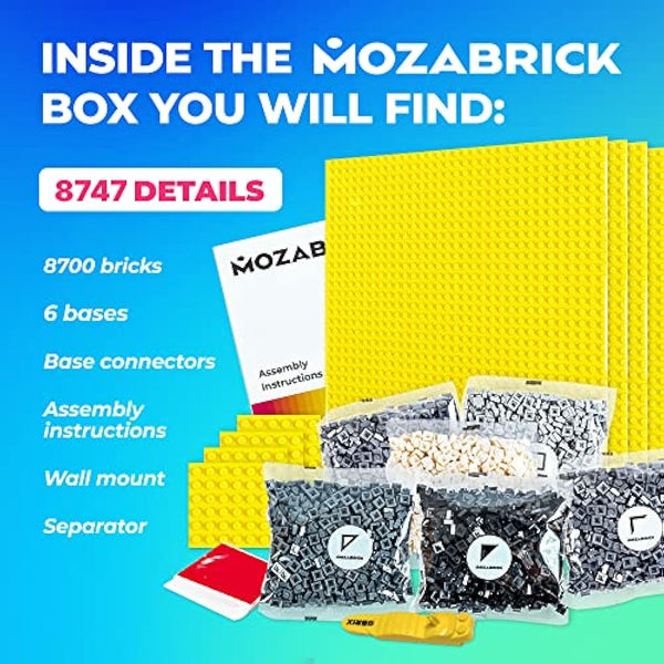 MOZABRICK Photo Builder Model M Building Game to Turn Pictures and Photographs into DIY Pixel Art Mosaic. Create Personal Puzzles with Bricks!