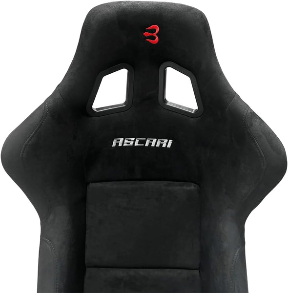 Set of Barbarian Fixed Bucket ASCARI Racing Seats for 3-Series E36 (all models) BMW, Black Suede, Track, Race, Drift