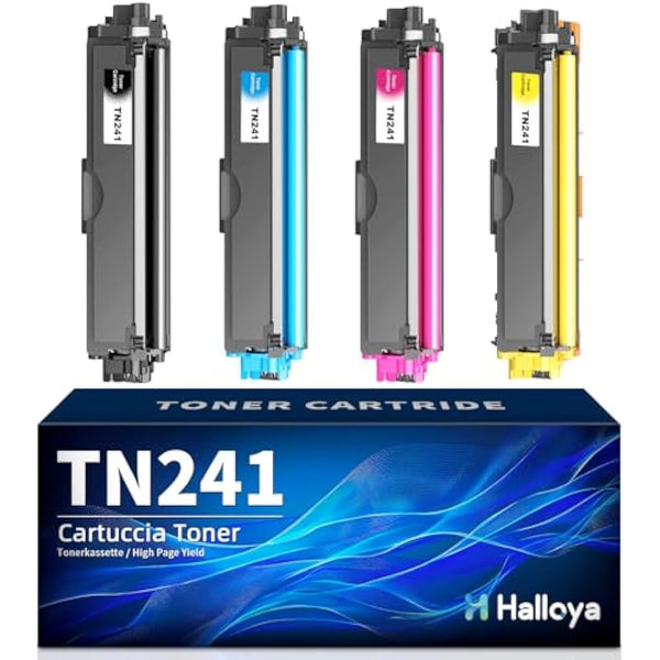 Halloya TN241 TN245 Toner Cartridges Replacement for Brother 9015CDW 9020CDW 9022CDW 3142CW 3140CW 3150CDW 3150CDN 3170CDW 9140CDN 9130CDN 9330CDW (4-Pack)