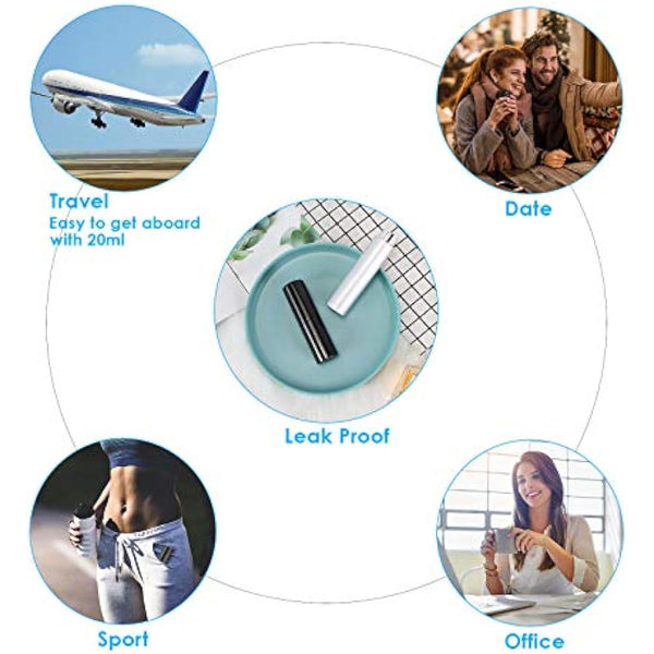 Faireach Perfume Atomiser Refillable 20ML Travel Aftershave Dispenser Spray Bottle Empty Leak Proof