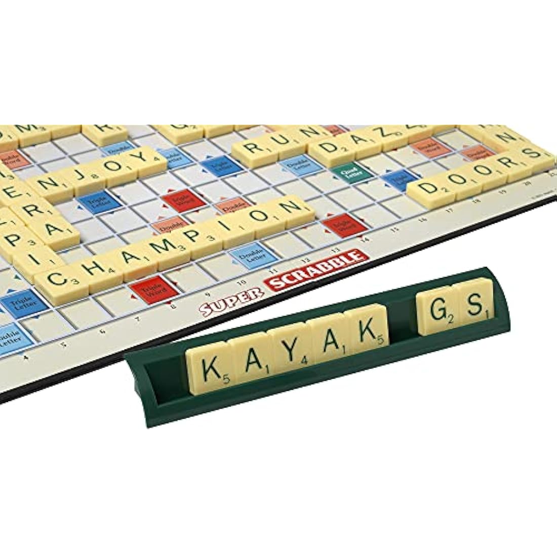 Ideal Super Scrabble: twice as many tiles and a giant-sized board | Classic Games | For 2-4 Players | Ages 10+