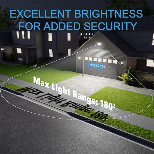 YIQIBRO LED Security Lighting Floodlight 300W - 30000LM IP67 Waterproof Outdoor Flood Lights Mains Powered, 7000K Cold White Outside Lights Mains Powered for Garden, Patio, Yard(2 Pack)