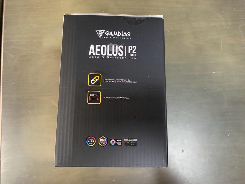 GAMDIAS 120mm ARGB PC Case Fans, Computer Case Fan, Cabless Daisy Chain Connection, Dual Infinity Mirror Lighting, Swappable Fan Blade for Reverse Airflow, Performance 30mm Thick, With Control Box