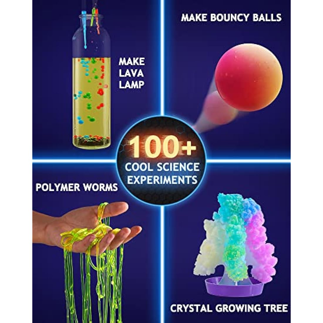 Japace 100+ Science Lab Experiments Kits for Kids, STEM Activities Educational Scientist Toys for Boys Girls Chemistry Set, Cool Christmas Birthday Gift Ideas Holiday Suprise