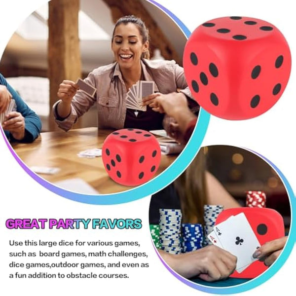 Anboor 5.9'' Squishy Dice Kawaii Scented Squeeze Toys Stress Relief Kids Toys Gift Collection Decorative Props(Red), (CJX)