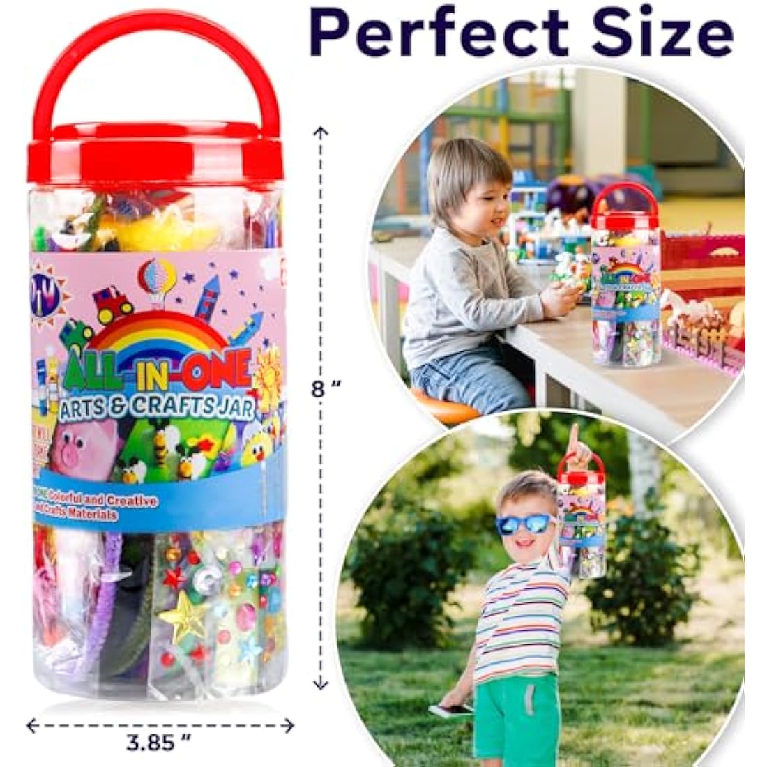 FunzBo Arts and Crafts Supplies Kit for Kids Toddlers Age 4 5 6 7 8 9 - All in One D.I.Y. Crafting Kindergarten Homeschool Supply Set Kids Toys Brithdays Gifts