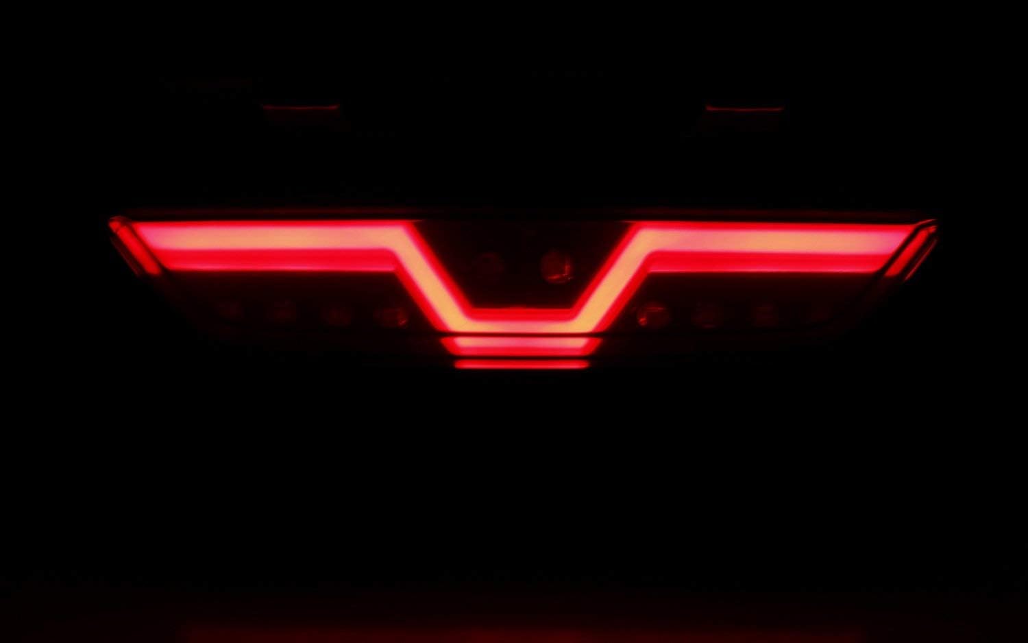 iJDMTOY Smoked Lens LED Rear Foglamp Compatible with 2015-2017 Ford Mustang, Full Red LED Tail Light Assembly Functions as Reverse Light & Rear Fog Light