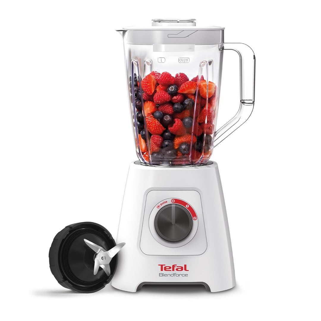 Tefal Blend Up Powerful Mini Blender, Quiet Mode, 8 Auto Programmes, Auto Cleaning Programme, 2 Durable Bottles 0.7L & 0.4L, Smoothies, Protein Shakes, Cocktails, Ice Crush, Hummus, 6 Blades BL19H4G0