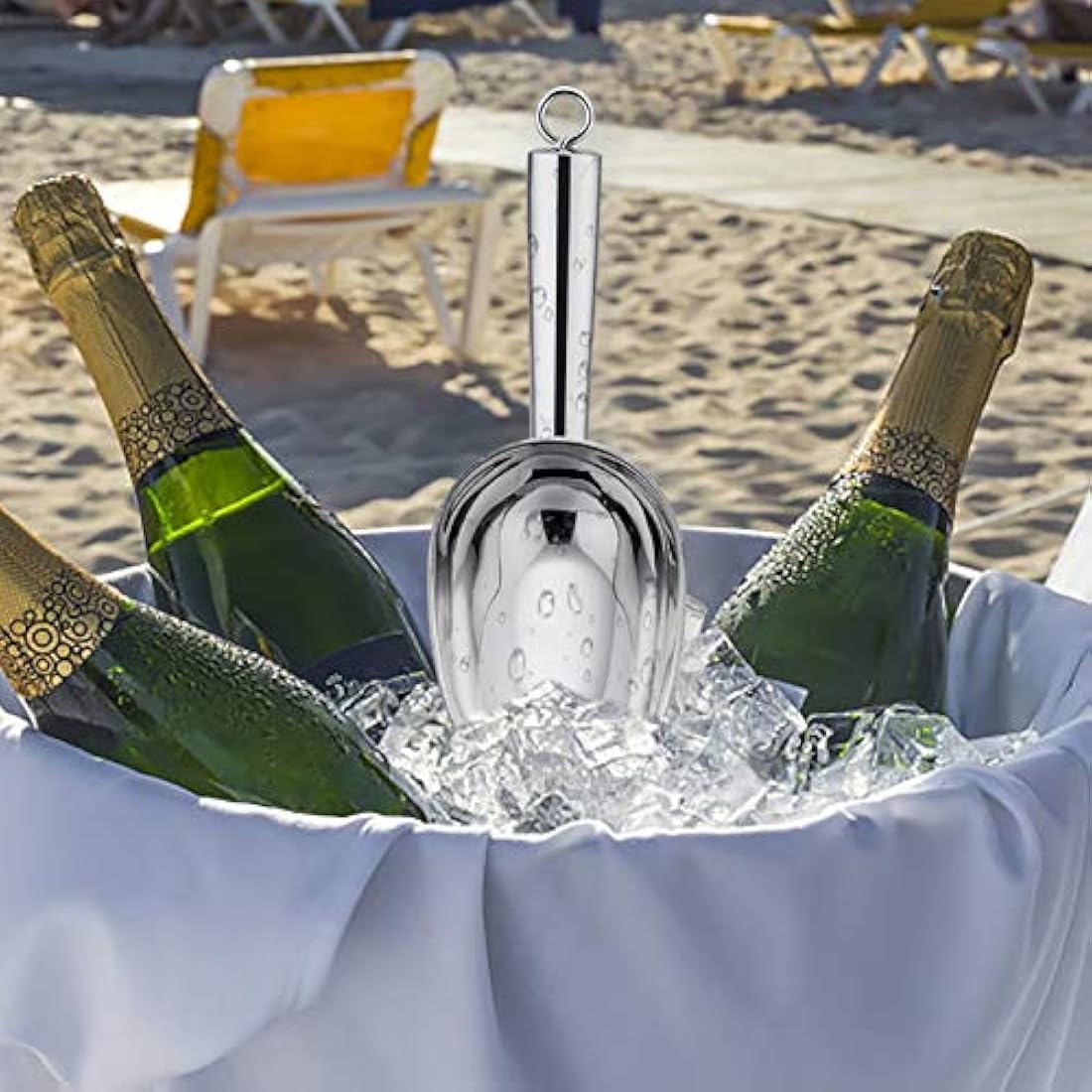 Ice Scoop, Stainless Steel Sweet Candy Food Scoop for Kitchen Bar Buffet Party Wedding, Heavy Duty & Dishwasher Safe - 5oz